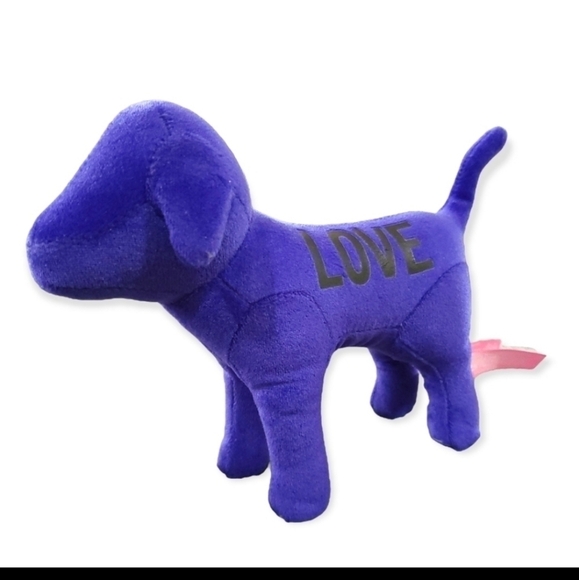 Victoria's Secret PINK Mini Dog Plush Collectible Stuffed Dog Blue Puppy - Picture 5 of 5